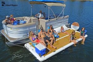 pontoon boat accessories Island Hopper Inflatable Water Platform