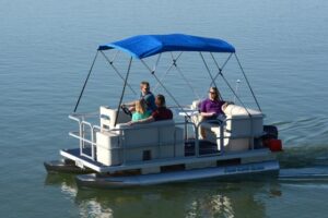 best pontoon boat for the money under $15,000 Pond King Lil Cruiser