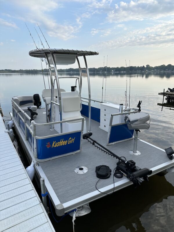 pontoon boat front